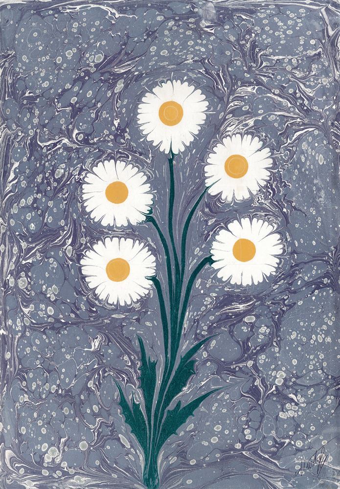 MUSTAFA DÜZGÜNMAN (1920 - 1990), EBRU, İmzalı, 48 x 34 cm.